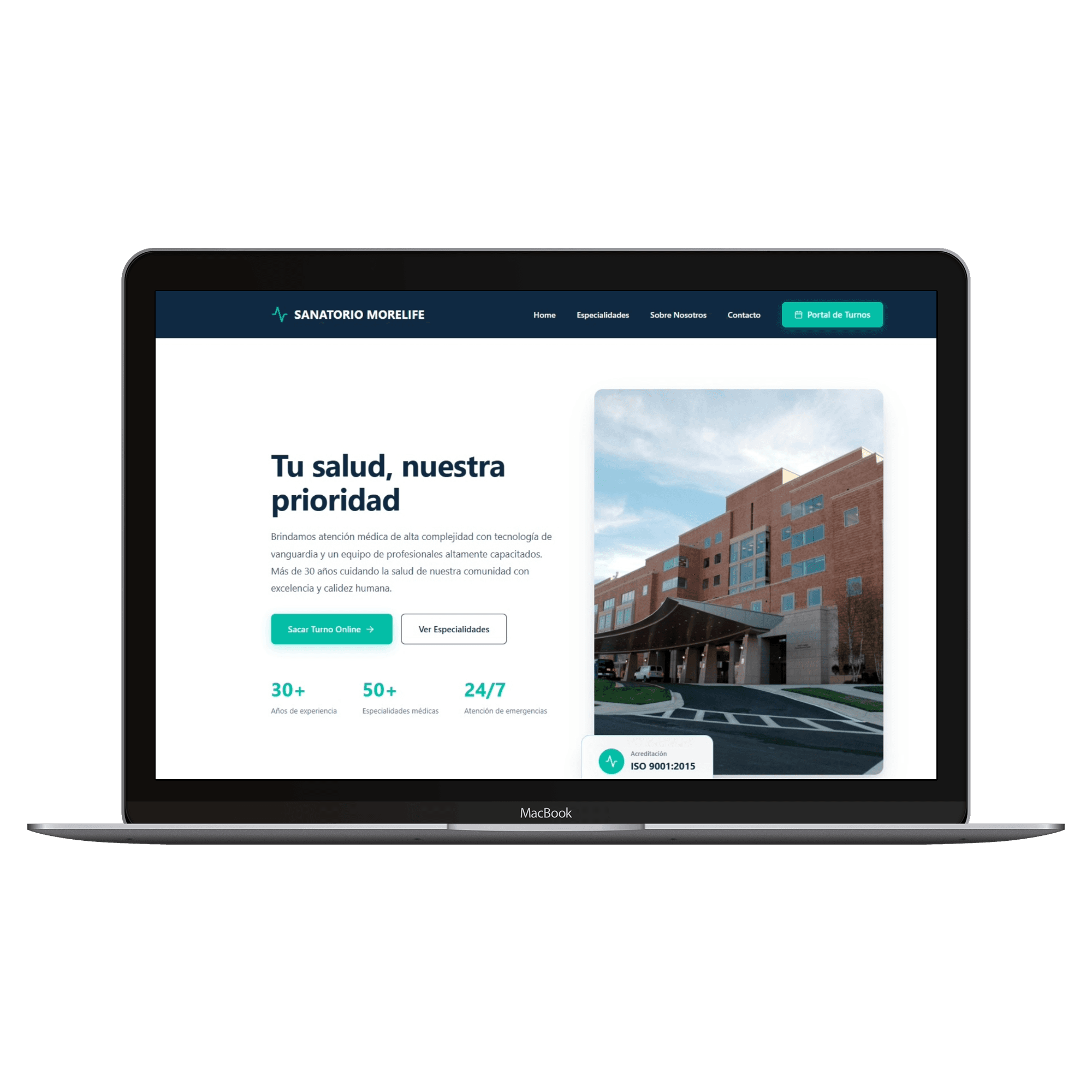 Mockup del proyecto App de Turnos para Clínica