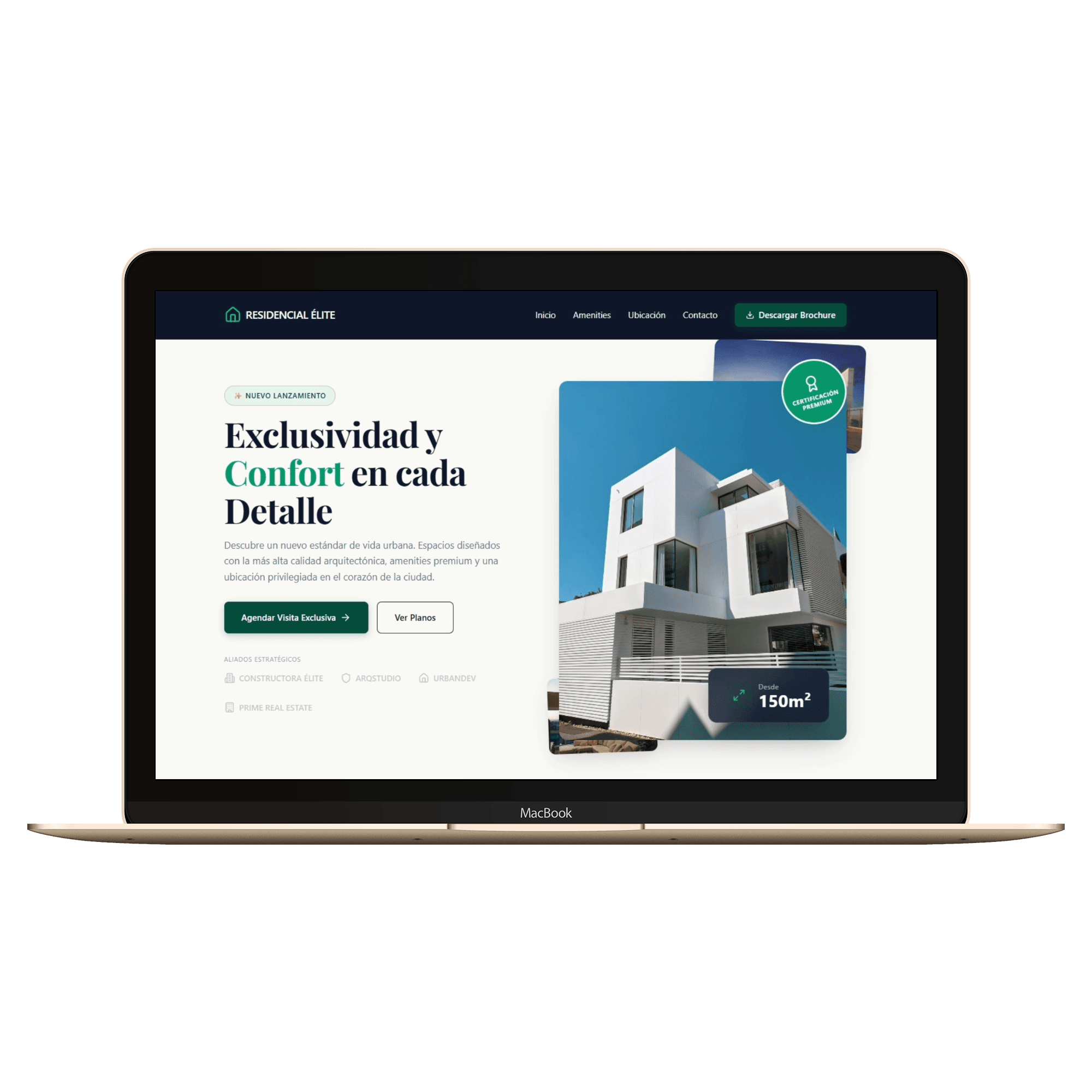 Mockup del proyecto Portal Inmobiliario de Alquiler y Venta